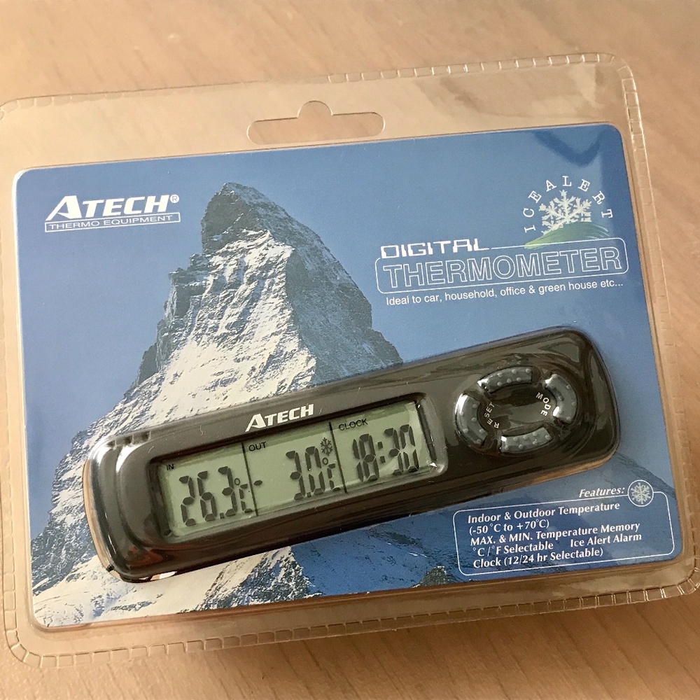 ‼️$5 Add-on‼️ ATech Digital Indoor Outdoor Clock Car Thermometer